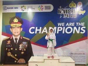 Selamat, Atlet Taekwondo Pemula Putri Lampung Raih Medali Emas di Kapolri Cup 2018