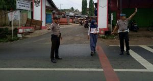 Giat Pelaksanaan Pam Rawan Pagi Polres Pesawaran Sektor Gedung Tataan