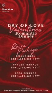 Sheraton Hotel Lampung Tawarkan Kamar Super Romantis di Hari Valentine