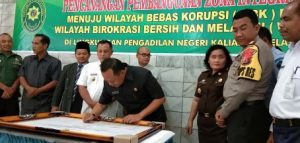 Ketua DPRD Lamsel Hadiri dan Teken Pakta Integritas Menuju WBK dan WBBM Secara Beruntun