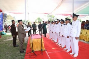 Nanang Ermanto Lantik Tujuh Penjabat Kepala Desa di Kecamatan Palas