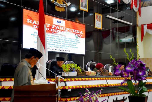 DPRD Metro Gelar Paripurna LKPJ 2018 Jawaban Eksekutif Terkait Pandangan Fraksi