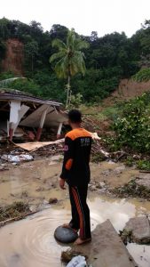 Longsor Rusak SDN 1 Tanjung Sakti Kabupaten Pesisir Barat