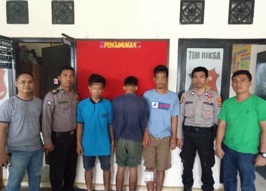 Polsek Tumijajar Tekuk 3 Pelaku Spesialis Curat