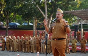 Plt Bupati Lampung Selatan Pimpin Apel Hari Pertama Kerja Pasca Cuti Lebaran