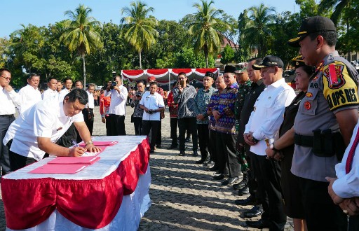 435 Calon Kepala Desa Deklarasikan Pilkades Damai, Plt Bupati Lampung Selatan Pinta Kontestan Jaga Suasana Kondusif