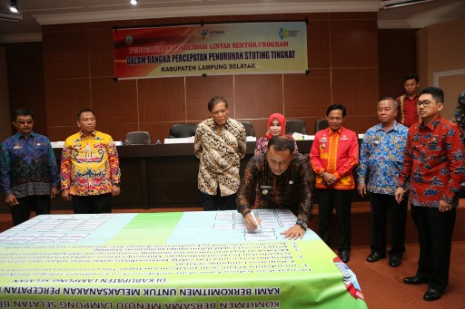 Target Bebas Stunting 2023, Pemkab Lampung Selatan Deklarasi Lintas Sektoral