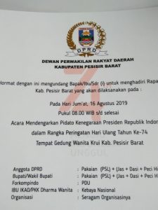 Wartawan Dilarang Masuk Acara Mendengarkan Pidato Kenegaraan Presiden di Pesisir Barat