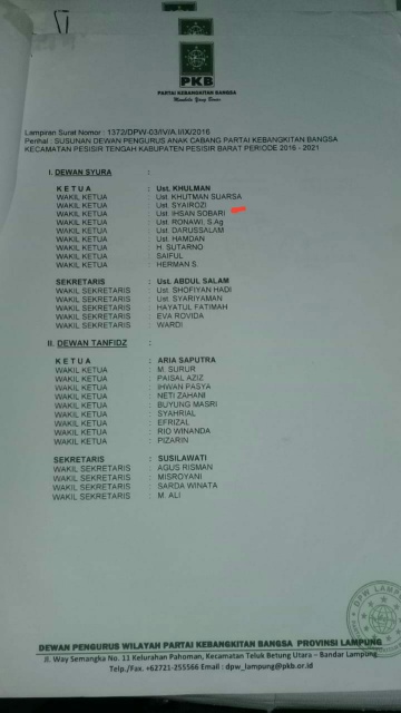 10 Besar Calon Anggota KPU Pesisir Barat, Dua Orang Diduga Politikus