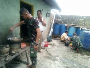 Tak Hanya Piawai Soal Sasaran, Satgas TMMD ke-106 Kodim 0314/Inhil Juga Handal di Dapur