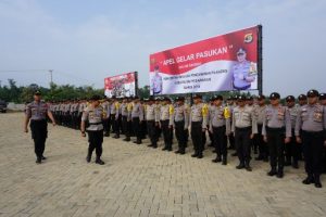Polres Pesawaran Apel Pasukan Hadapi Pilkades Serentak 2019