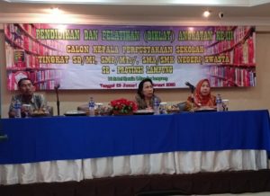 Diklat, Ferynia Berikan Wejangan pada Calon Kepala Perpustakaan Sekolah