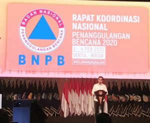 Plt Bupati Lamsel Hadiri Rapat Koordinasi Nasional Penanggulangan Bencana 2020
