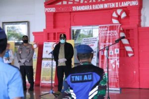 Gubernur Lampung Cek Kesigaan Bandara Raden Intan II Antisipasi Penyebaran Covid-19