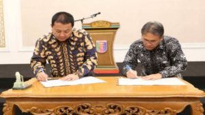 Gubernur Lampung dan Raktor UGM Teken Perjanjian Kerjasama Tiga Bidang