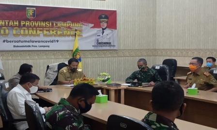 Gubernur Lampung Ikuti Video Conference Bersama Menkopolhukam