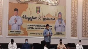 Pemprov Lampung Gelar Syukuran, 72 Hafiz dan Hafizoh Mendapat Santunan