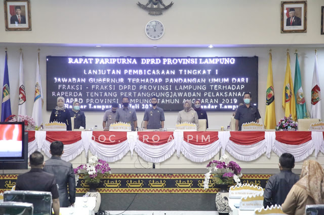Tanggapan Pemprov Atas Pandangan Umum Fraksi terhadap LKPj APBD 2019