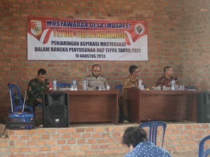 Musdes Tiyuh Tirta Makmur, Jaring Aspirasi Penyusunan RKP 2021