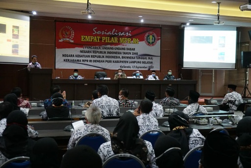 Ratusan Guru dan Tenaga Pendidik Lampung Selatan Ikuti Sosialisasi 4 Pilar Kebangsaan