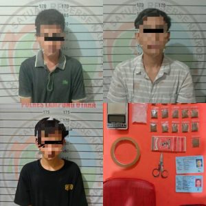 Satres Narkoba Polres Lampung Utara Ciduk 3 Terduga Penyalahguna Narkoba