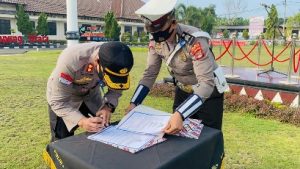 Jabatan Kasat Sabhara dan 2 Kapolsek Jajaran Polres Lampung Utara di Serah Terimakan