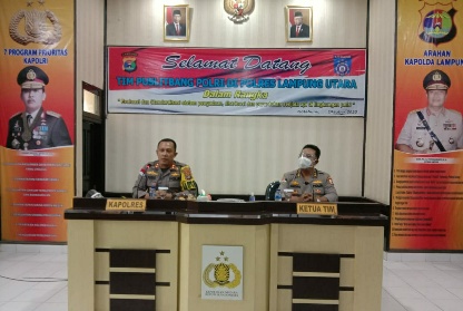 Puslitbang Polri Gelar Penelitian di Polres Lampung Utara