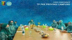 Riana Sari Laporkan Kegiatan PKK Provinsi Lampung Bantu Penanganan Covid-19