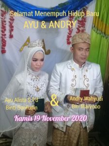 Bripka Pol.Adi Candra Jaya Menjadi Wali Atas Pernikahkan Ayu dan Andry