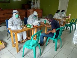 Petugas Pilkada 13 Desa di Kecamatan Gedong Tataan Jalani Rapit Tes