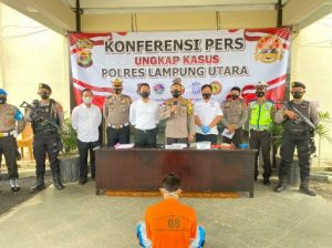 Lempar Mobil Patroli dengan Batu, RJ Ditangkap Polres Lampung Utara