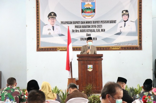 Pelepasan Bupati dan Wakil Bupati Pesisir Barat Periode 2016-2021, Ucapan Terimakasih dan Harapan Kedepan