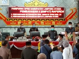 DPRD Lampung Utara Paripurna Penyampaian Bapemperda 2021