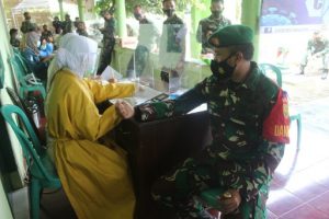 Ratusan Personil Kodim 0426 Tulang Bawang Terima Vaksin Covid-19
