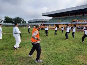 Jaga Stamina Personil, Polres Lampung Utara Ujian Kesamaptaan Jasmani dan Beladiri