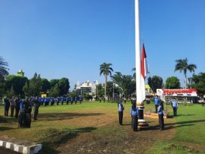 Kapolres Hadiri Upacara Peringatan Hari Kesadaran Nasional di Pemda Lampung Utara