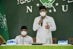 Walikota Wahdi dan Wakil Walikota Qomaru Silaturahmi dengan PCNU Kota Metro