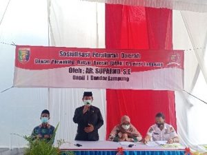 AR. Suparno Sosialisasi Perda Adaptasi Kebiasaan Baru di Kelurahan Susunan Baru