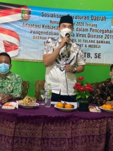 Anggota Komisi II DPRD Lampung Veri Agusli HTB Sosperda AKB di Tiyuh Sumber Rejo