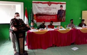 Anggota DPRD Lampung Soni Setiawan Sosperda AKB di Kampung Tanjung Serupa