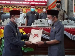 DPRD Paripurna LKPj Bupati Lampung Utara TA 2020