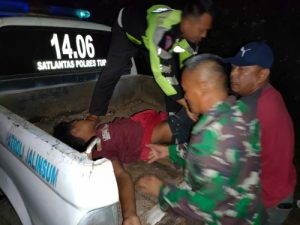 Kesigapan Anggota Kodim 0426/Tulangbawang Bantu Kecelakaan