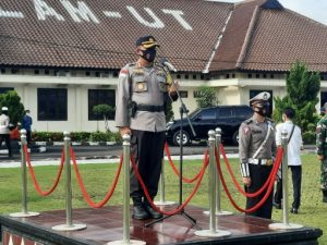 Amankan Idul Fitri 1442 H, Polres Lampung Utara Apel Gelar Pasukan Ops Ketupat Krakatau 2021