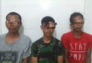 Tim Srigala Utara Polsek Sungkai Utara Ringkus Tiga Pelaku Pencurian Kelapa Sawit