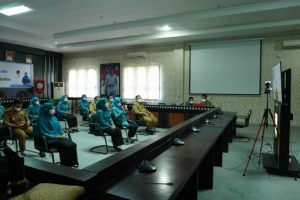 Ketua TP-PKK Tubaba Ikuti Rapat Kerja PKK Provinsi Lampung Melalui Virtual