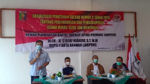 Syarif Hidayat Anggota DPRD Provinsi Lampung Fraksi PKS Sosperda Nomor 3 Tahun 2016