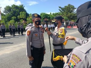 Polres Tulangbawang Barat Apel Aman Nusa ll Krakatau 2021 dalam Penanganan Covid-19