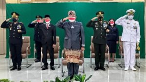 Upacara HUT RI ke-76 dari Halaman Kantor Bupati Lampung Utara