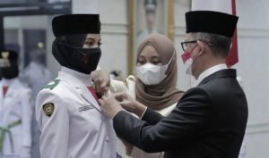 Pengukuhan Pasukan Pengibar Duplikat Bendera Pusaka Provinsi Lampung 2021