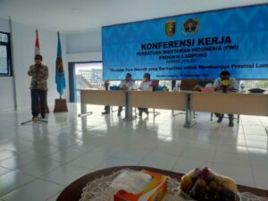 Kadis Kominfotik Ganjar Jationo Buka Konferensi Kerja PWI Lampung